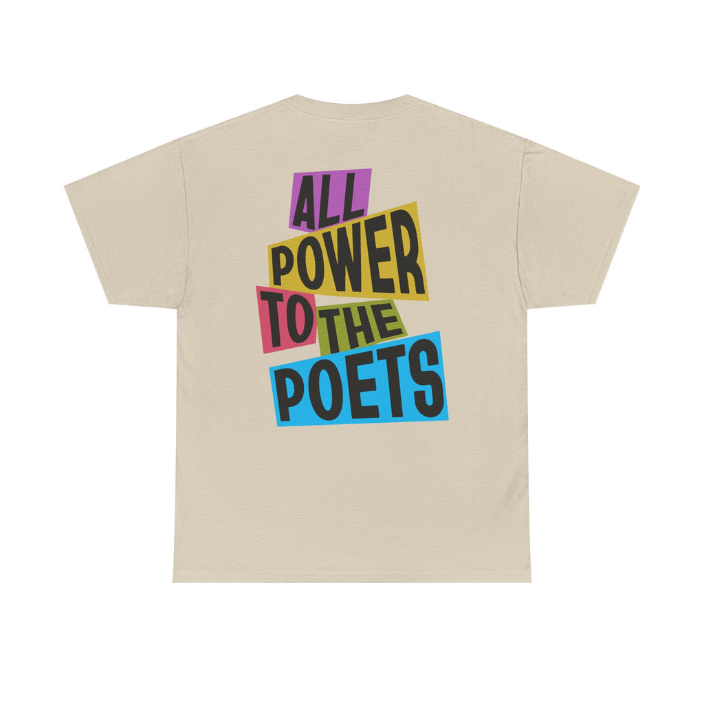 All Power to the Poets Beige Tee