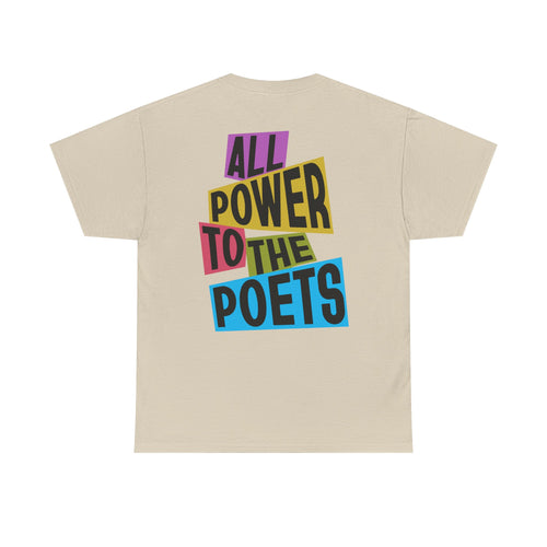 All Power to the Poets Beige Tee